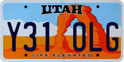 UT license plate Y310LG