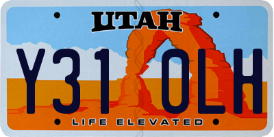 UT license plate Y310LH