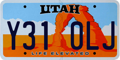 UT license plate Y310LJ