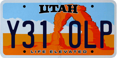 UT license plate Y310LP