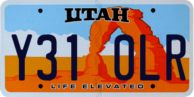 UT license plate Y310LR