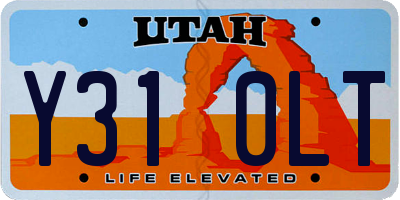 UT license plate Y310LT