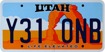 UT license plate Y310NB