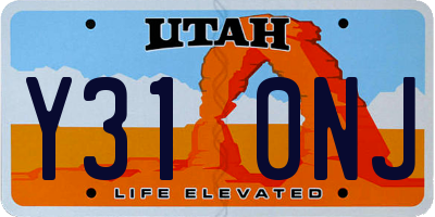 UT license plate Y310NJ