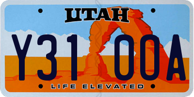 UT license plate Y310OA