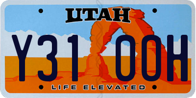 UT license plate Y310OH