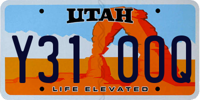 UT license plate Y310OQ