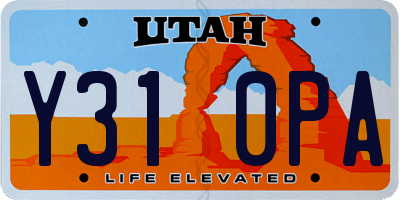 UT license plate Y310PA