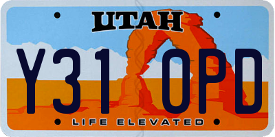 UT license plate Y310PD
