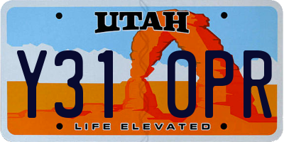 UT license plate Y310PR