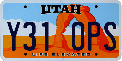 UT license plate Y310PS