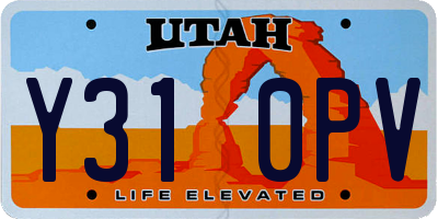 UT license plate Y310PV