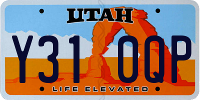 UT license plate Y310QP