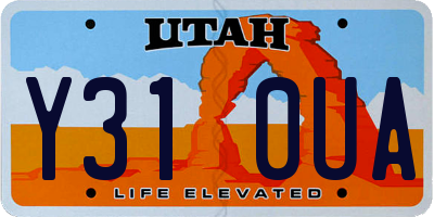 UT license plate Y310UA