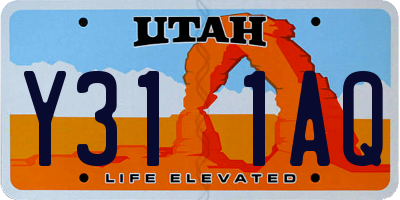 UT license plate Y311AQ