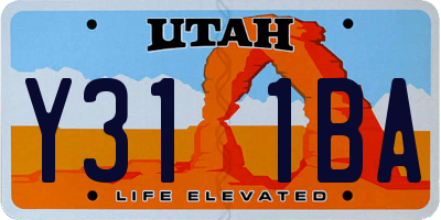 UT license plate Y311BA