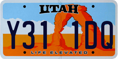 UT license plate Y311DQ