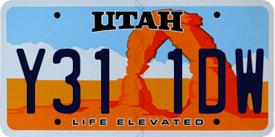 UT license plate Y311DW