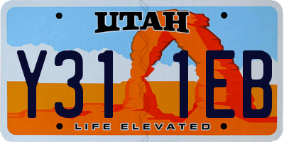 UT license plate Y311EB