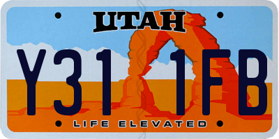 UT license plate Y311FB