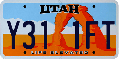 UT license plate Y311FT