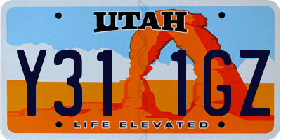 UT license plate Y311GZ