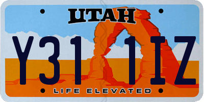 UT license plate Y311IZ