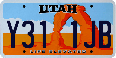 UT license plate Y311JB