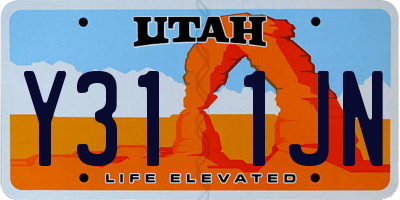 UT license plate Y311JN