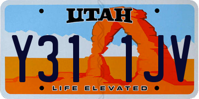 UT license plate Y311JV