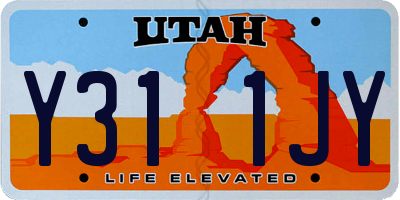 UT license plate Y311JY