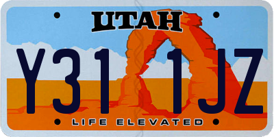 UT license plate Y311JZ