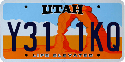 UT license plate Y311KQ