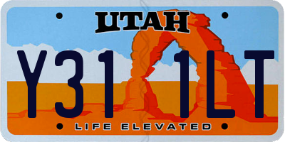 UT license plate Y311LT