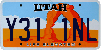 UT license plate Y311NL
