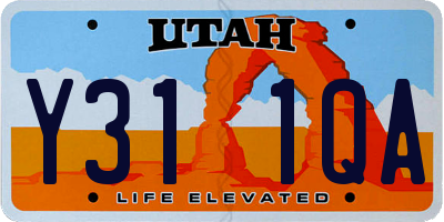 UT license plate Y311QA