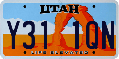 UT license plate Y311QN