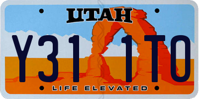 UT license plate Y311TO