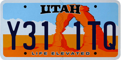 UT license plate Y311TQ