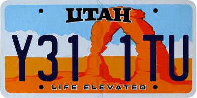 UT license plate Y311TU