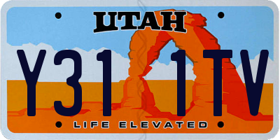 UT license plate Y311TV
