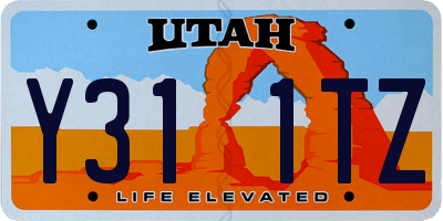 UT license plate Y311TZ