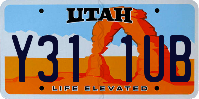 UT license plate Y311UB