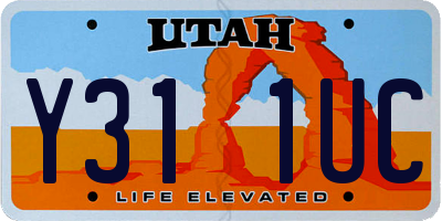 UT license plate Y311UC