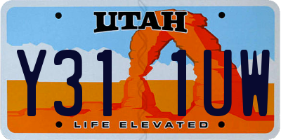 UT license plate Y311UW