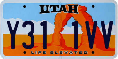 UT license plate Y311VV