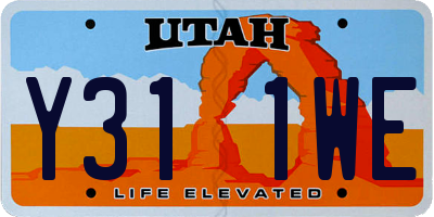 UT license plate Y311WE