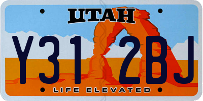 UT license plate Y312BJ