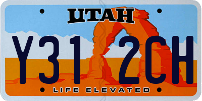 UT license plate Y312CH