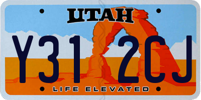 UT license plate Y312CJ